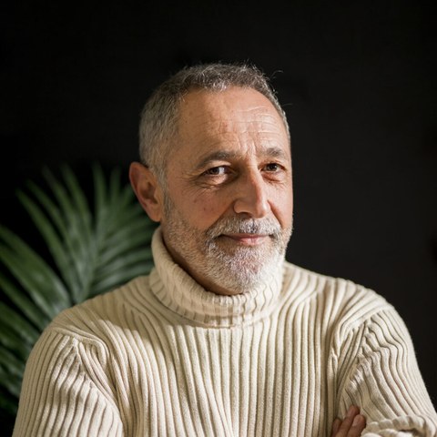 Illustrative portrait of a smiling man