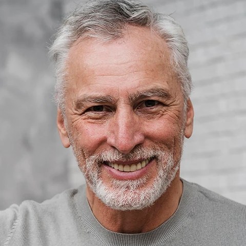 Illustrative portrait of a man at home