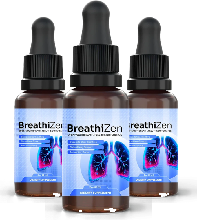 3 Bottles of BreathiZen liquid drops